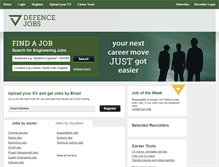 Tablet Screenshot of defencejobs.com